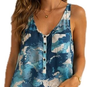 Elegant Ocean Blue Tank Top